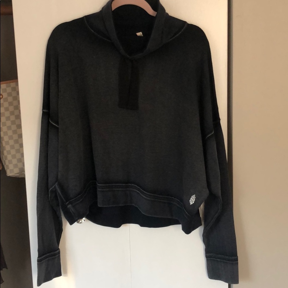 Free People Lara Drawstring Solid Pullover - image 4